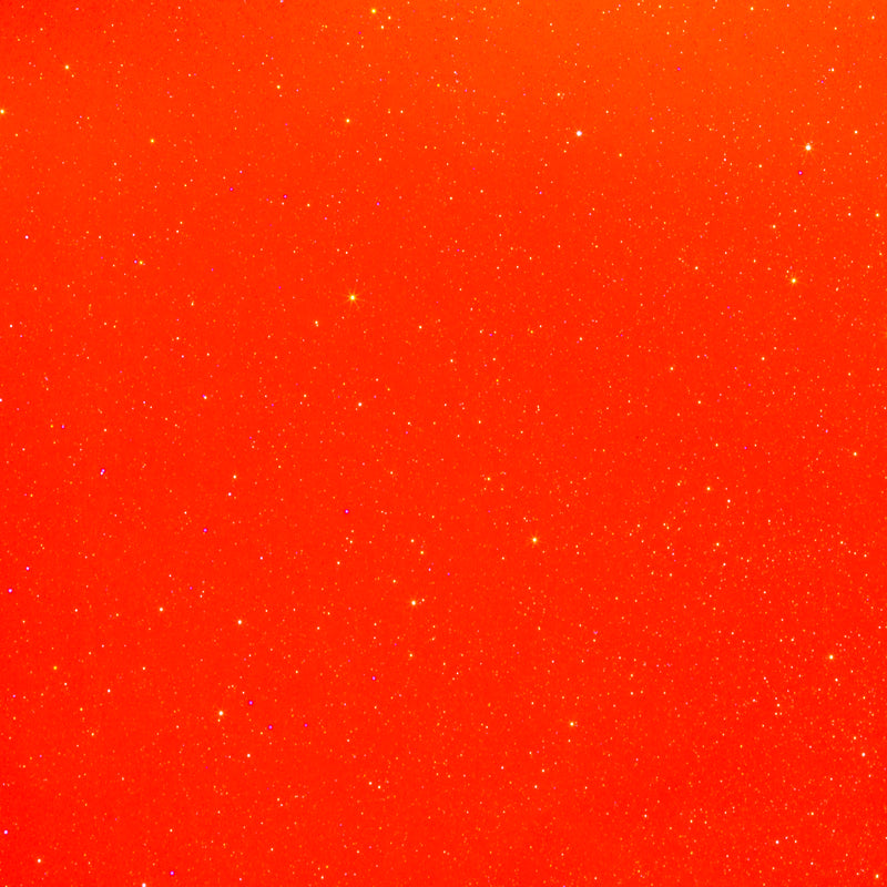 12" x 12" Ultra Glitter Vinyl - Fluorescent Orange