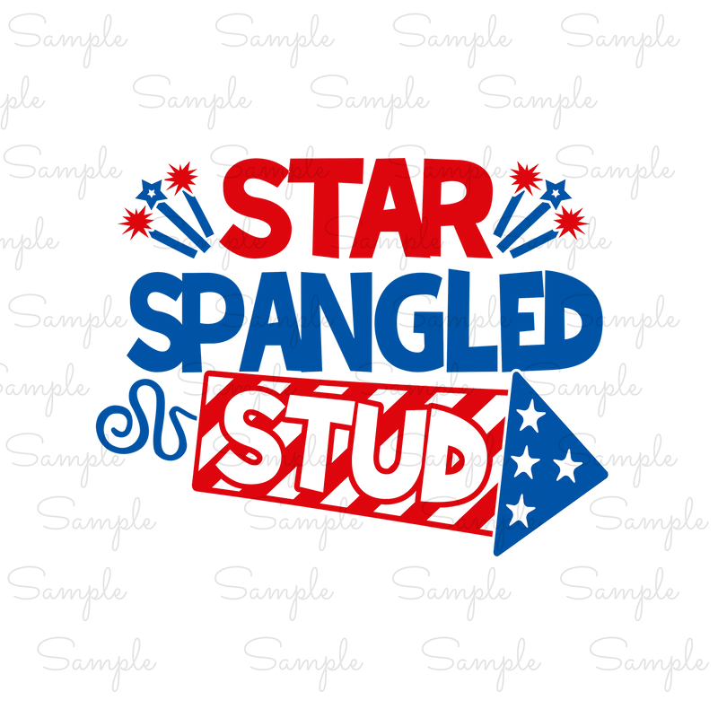 Star Spangled Stud Ready to Press Transfer