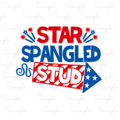 Star Spangled Stud Ready to Press Transfer