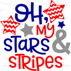 Oh, My Stars and Stripes Ready to Press Transfer