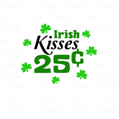 Irish Kisses 25 cents Ready to Press Transfer